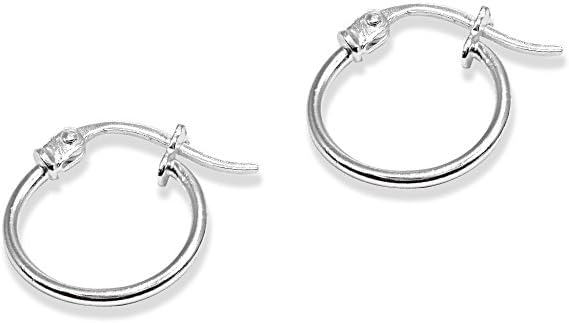 Sterling Silver Thin Lightweight Hoop Earrings