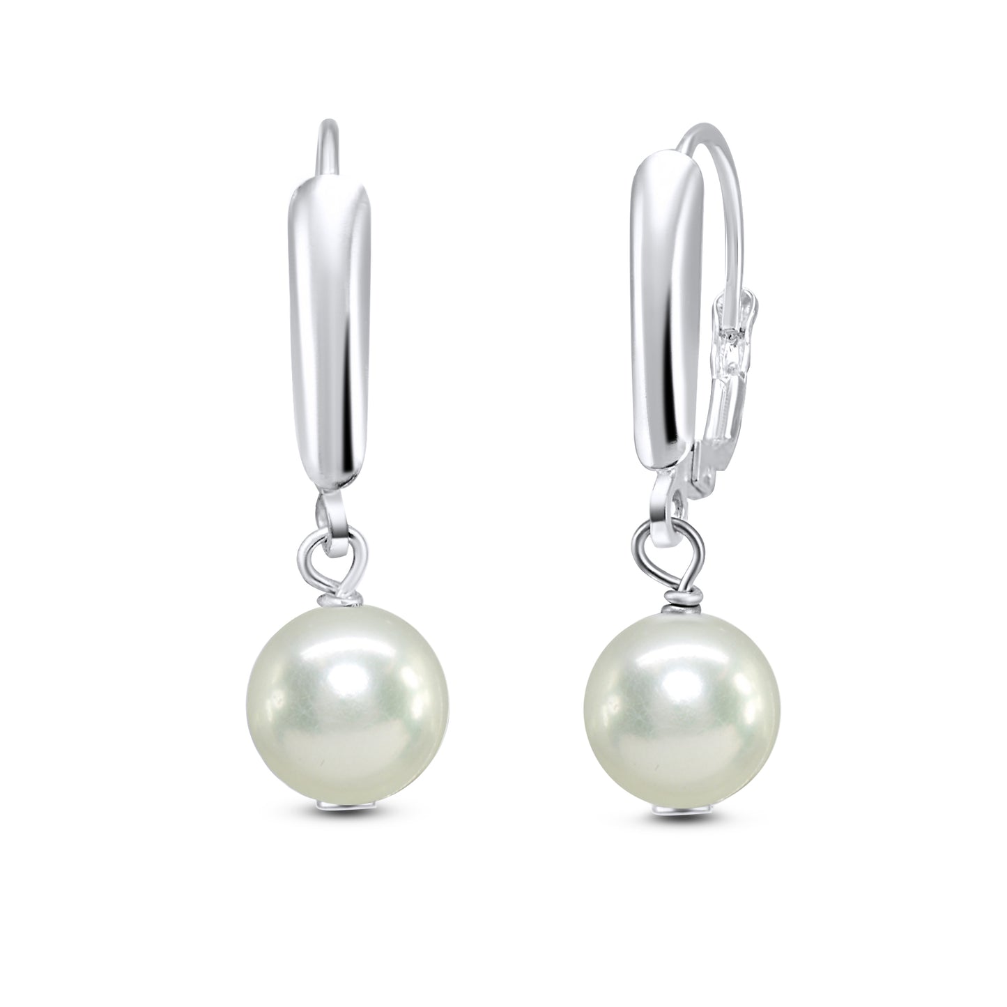 Sterling Silver Freshwater Cultured Pearl Dangle Earrings