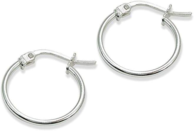 Sterling Silver Thin Lightweight Hoop Earrings